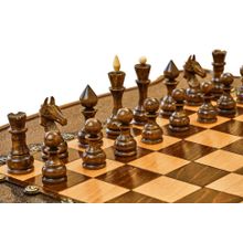 Шахматы + нарды резные "Гамбит 2" 60, Simonyan (as103)