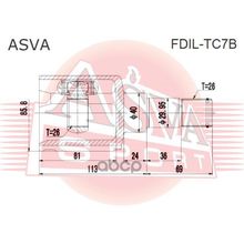 Шрус Внутренний | Лев | Ford  Transit Connect 2002< 26*40*26 Мм ASVA арт. FDILTC7B