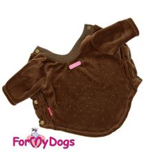 Толстовка для собак ForMyDogs без капюшона, коричневая 211SS-2016