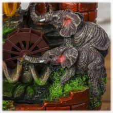 Фонтан Слоны у ручья настольный декоративный с подсветкой