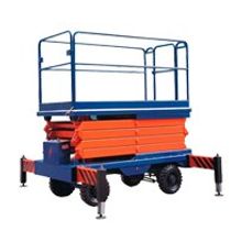 Подъемник ножничный передвижной модели SJY 500 кг 14 м (автономный)