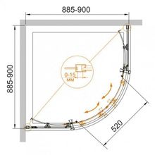 Душевой уголок Cezares Lusido R2 (90x90) прозрачное стекло