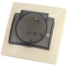 ТАЙМЫР SQ1814-0119 розетка 1 гнездо с заземлением защитной шторкой и крышкой с у слоновая кость   ТАЙМЫР SQ1814-0119 розетка 1 гнездо с заземлением защитной шторкой и крышкой с у слоновая кость