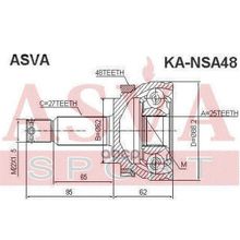 Шрус Внешний ASVA арт. KANSA48