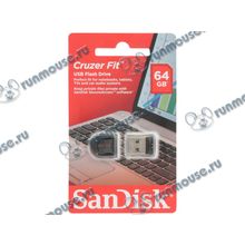 Накопитель USB flash 64ГБ SanDisk "Cruzer Fit", черный (USB2.0) [120294]
