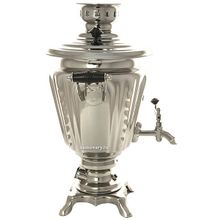 Электрический Тульский самовар 3 литра никелированный конус с автоматическим отключением при закипании, арт. 110332к