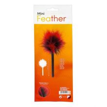Красно-черная пуховка Mini Feather - 21 см. (226570)