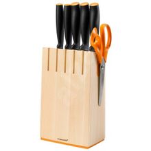 Набор Фискарс: Ножи Functional Form в деревянном блоке 5шт 1014211