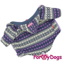 Кофта для собак ForMyDogs трикотажная утеплённая фиолетовая FW392-2017