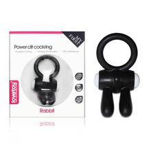 Lovetoy Чёрное виброкольцо для пениса Power Clit Silicone Cockring (черный)