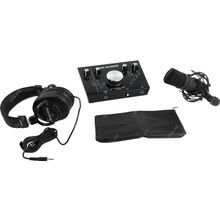 M-Audio M-Track 2x2 Vocal Studio Pro (конденсаторный микрофон NOVA Black+зв.карта USB M-Track 2x2, наушники HDH40)