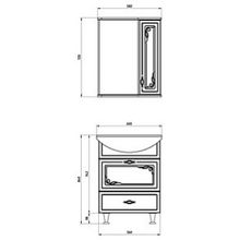 Зеркало-шкаф ASB-Mebel Астра витраж Ариэль R