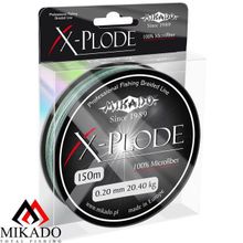 Плетеный шнур Mikado X-PLODE 0,18 green (150 м) - 18.35 кг.