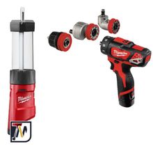 Шуруповерт Milwaukee M12 BDDX-202C + фонарь