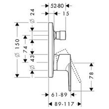Смеситель Hansgrohe Talis E2 31645000 для ванны с душем