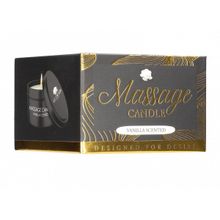 Shots Media BV Массажная свеча с ароматом ванили Massage Candle Vanilla Scented - 100 гр. (черный)