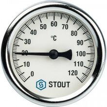 Термометр биметаллический с погружной гильзой Ø63x75 Stout, SIM-0001-637515