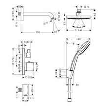 Душевая система Hansgrohe Croma 160 (26473000) комплект