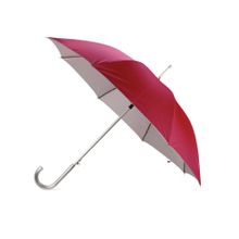 Зонт-трость полуавтомат, двухцветный: красный и серебро