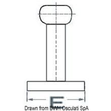 Osculati Nordik cleat mirror-polished AISI316 205 mm, 40.137.02