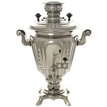 Электрический Тульский самовар 3 литра никелированный конус с автоматическим отключением при закипании, арт. 110332к