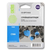 Картридж струйный Cactus CS-EPT1032 голубой для Epson Stylus Office T1100 TX510 TX510fn TX550 TX550w