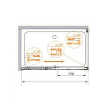 Душевой уголок Cezares Premier Soft AH1 (130х80) прозрачное стекло с покрытием (хром)