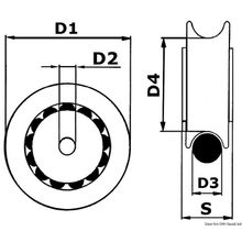 Osculati Pulley 12 mm, 55.243.03