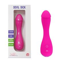 Розовый вибратор Devil Dick - 16 см. (187608)