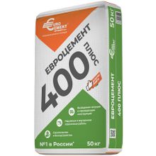 ЕВРОЦЕМЕНТ Плюс цемент М-400 Д20 (50кг)   EUROCEMENT портландцемент М400 Плюс ЦЕМ II A-Ш 32,5Н (50кг)