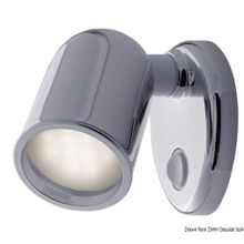 Osculati Batsystem Tube halogen spotlight ABS chromed, 13.868.02