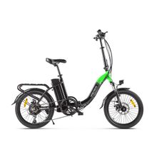 Велогибрид VOLTECO FLEX Черно-зеленый-2197