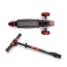 Трёхколёсный самокат с ревом мотора и светящейся платформой Small Rider Premium Pro  (зеленый)