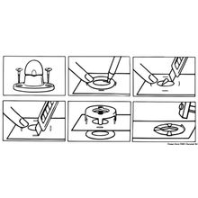 Osculati Комплект из четырех креплений для козырьков, 10.455.02