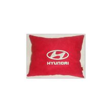  Подушка Hyundai красная вышивка белая