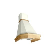 Вытяжка каминная пристенная Elikor Камин Грань 60 золотой антик   дуб неокрашенный (650) пп