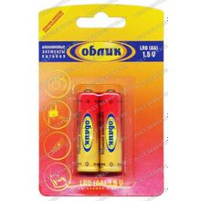 Батарейка Облик LR06 (AA) (1,5V) alkaline блист-2