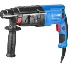 Перфоратор SDS-plus, ЗУБР Профессионал ЗП-24-750 К, реверс, горизонтальный, 2.6 Дж, 0-1100 об мин, 0-4500 уд мин, 750 Вт, кейс
