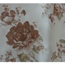 Портьерная ткань Цветы в стиле акварель Бежевый