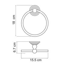 WasserKRAFT Держатель полотенец кольцо Ammer K-7060