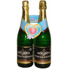 Украшение для двух бутылок шампанского - Сердечко (FD 500-01) ST1319