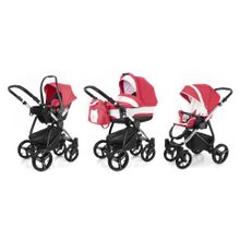 Коляска 3 в 1 Esspero Newborn Lux (шасси Chrome) - Red Lux