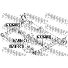 Сайлентблок Рычага Подвески | Зад Лев | Febest арт. NAB007