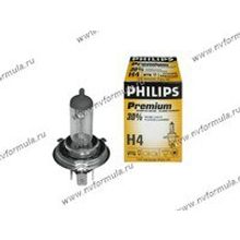 Лампа галоген 12V Н4 60 55W P43t Philips Vision +30% яркости 12342PR