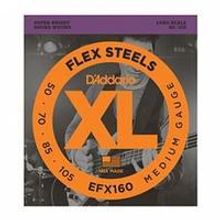 EFX160 FlexSteels Комплект струн для бас-гитары, Medium, 50-105, сталь, Long Scale, DAddario