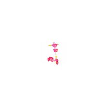 Самокат 3-х колесный Lider Kids XG5201P-001 розовый, игрушка мишка, с музыкой и светом