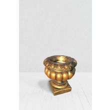 Садовый вазон из бетона - Римская чаша в золоте (53 см)