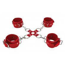 Красный комплект оков Hand And Legcuffs