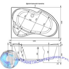 Акриловая ванна Aquanet Allento 170x100 R