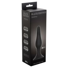  Темно-серая анальная пробка Slim Anal Plug Large - 12,5 см.